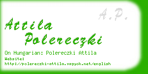 attila polereczki business card